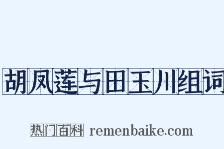 胡凤莲与田玉川组词是什么意思的图片